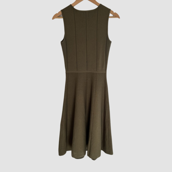 John + Jenn Olive Green Knit Sleeveless Dress Size SP - Picture 2 of 7